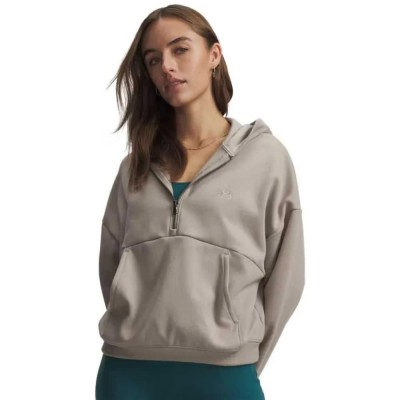 суичър,дамски,блузи,under,armour,icon,fleece,hoodie,beige,(brown)