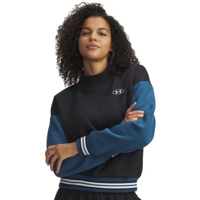 блуза,дамски,блузи,under,armour,icon,novelty,crew,sweatshirt,black,(black)