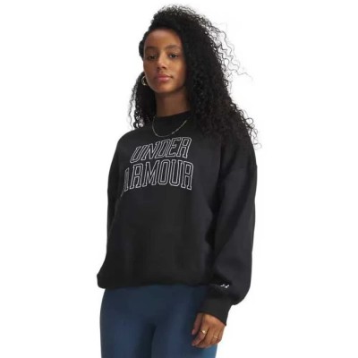 поларена,блуза,дамски,блузи,under,armour,rival,fleece,oversized,varsity,crew,sweatshirt,black,(black)