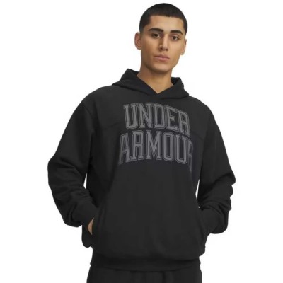 суичър,мъжки,пуловери,under,armour,rival,lightweight,graphic,hoodie,black,(black)