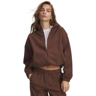 блуза,дамски,блузи,under,armour,unstoppable,woven,full,zip,sweatshirt,brown,(brown)