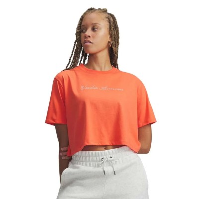 тениска,мъжки,тениски,дамски,тениски,under,armour,wm,crop,short,sleeve,t,shirt,orange,(red)