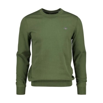 блуза,мъжки,пуловери,дамски,пуловери,gant,8030561,classic,sweater,green,(dry,herb,green)