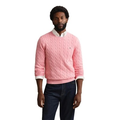 блуза,мъжки,пуловери,дамски,пуловери,gant,cable,sweater,pink,(washed,pink)