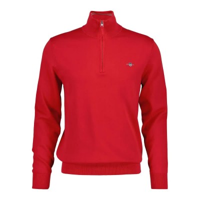 блуза,мъжки,пуловери,дамски,пуловери,gant,classic,half,zip,sweater,red,(rose,red)