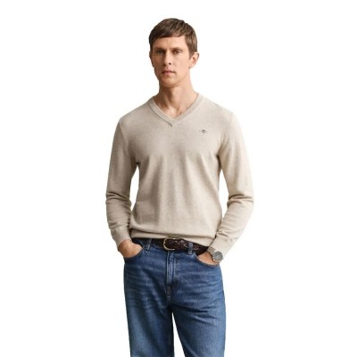 блуза,мъжки,пуловери,дамски,пуловери,gant,classic,sweater,beige,(oat,melange)