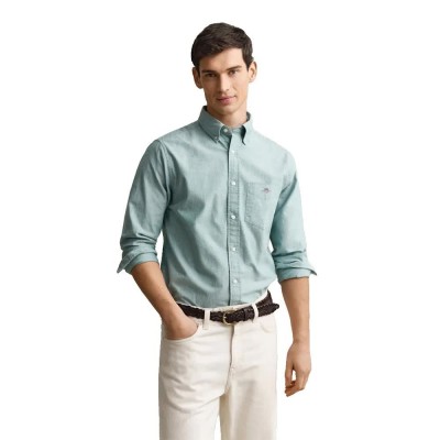 риза,с,дълъг,ръкав,дамски,ризи,мъжки,ризи,gant,oxford,regular,fit,long,sleeve,shirt,green,(botanical,hue)