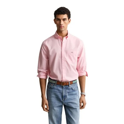 риза,с,дълъг,ръкав,дамски,ризи,мъжки,ризи,gant,reg,long,sleeve,shirt,pink,(washed,pink)