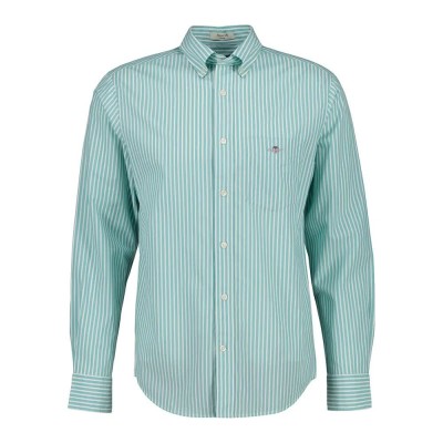 риза,с,дълъг,ръкав,дамски,ризи,мъжки,ризи,gant,reg,stripe,long,sleeve,shirt,green,(muted,turquoise)