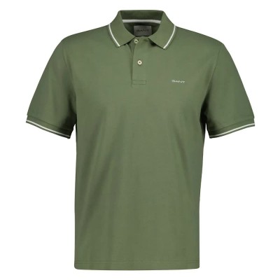 дамски,блузи,с,яка,мъжки,блузи,с,яка,gant,tipped,piqué,short,sleeve,polo,green,(dry,herb,green)