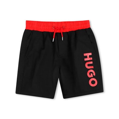 бански,гащета,детски,бански,костюми,hugo,g01185,swimming,shorts,black,(black)