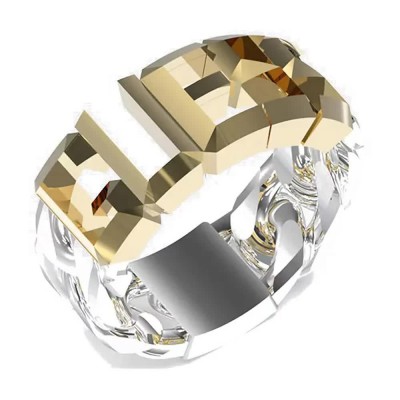 бижутерия,guess,jumr03206jwy,ring,golden,(grey)