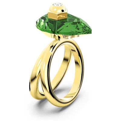 бижутерия,swarovski,5620767,ring,golden,(green)