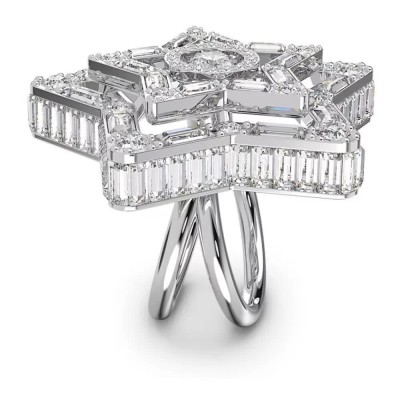 бижутерия,swarovski,5626367,ring,silver,(grey)