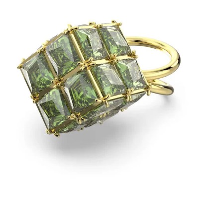 бижутерия,swarovski,5630300,ring,golden,(green)