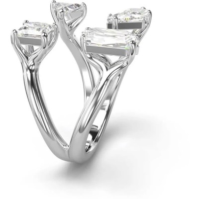 бижутерия,swarovski,5661702,ring,silver,(grey)