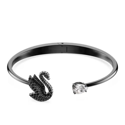 бижутерия,swarovski,5688745,5.3x4.3cm,bracelet,silver,(black)