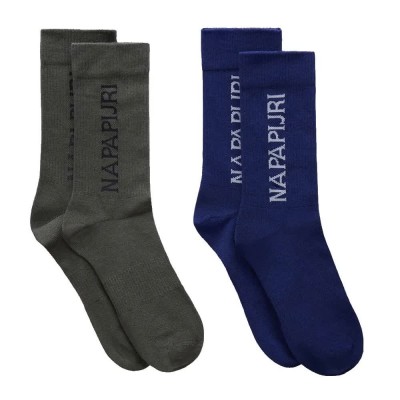 чорапи,мъжки,чорапи,дамски,чорапи,napapijri,hoku,1,crew,socks,2,units,green,blue,(mzm)