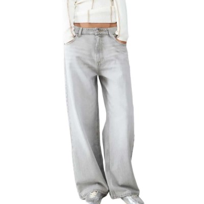 дънки,мъжки,панталони,дамски,панталони,balmohk,loose,wide,leg,bernarda,jeans,grey,(light,grey,denim)