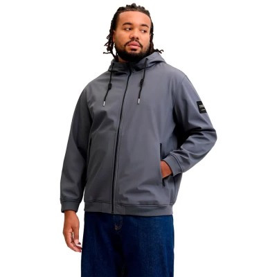 яке,мъжки,якета,дамски,якета,и,палта,jack,&,jones,basic,softshell,plus,size,jacket,grey,(turbulence)