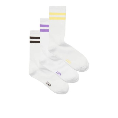 чорапи,дамски,чорапи,jack,&,jones,basic,tennis,jjxx,socks,3,pairs,white,(purple,rose,seal,brown,&,sunlight)