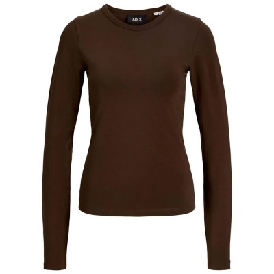 тениска,мъжки,тениски,дамски,тениски,jack,&,jones,celine,gigi,str,solid,jjxx,long,sleeve,t,shirt,brown,(demitasse)