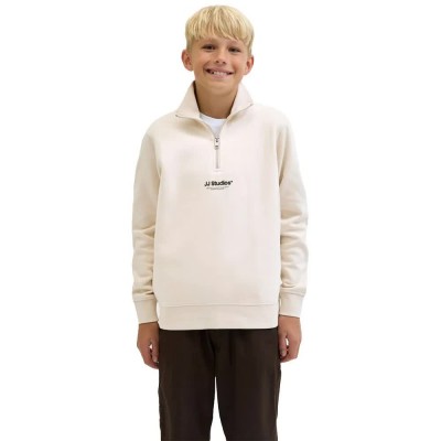 блуза,детски,блузи,jack,&,jones,soho,quarter,full,zip,sweatshirt,white,(moonbeam)