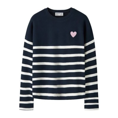 блуза,мъжки,пуловери,дамски,пуловери,name,it,line,ps,sweater,blue,(cloud,dancer,dark,sapphire,pink,heart)