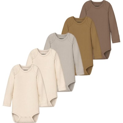 детски,облекла,за,момичета,name,it,solid,rib,long,sleeve,body,5,units,multicolor,(coca,mocha,bistre,peyote,2x,buttercream)