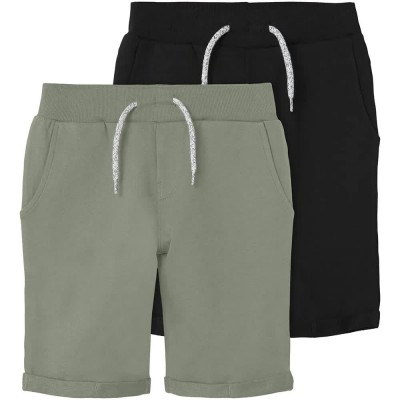 къси,панталони,мъжки,панталони,дамски,панталони,name,it,vermo,sweat,shorts,2,units,green,(shadow,packed,with,black)