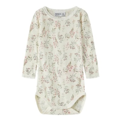 детски,облекла,за,момичета,name,it,wang,wool,needle,long,sleeve,body,white,(snow,white,flowers,leafs)