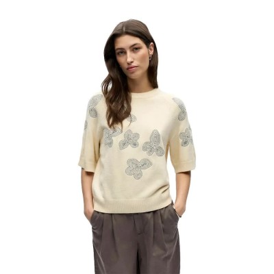 блуза,дамски,блузи,object,laney,rubin,sweatshirt,beige,(sandshell,sky,captain,abstract,emb)