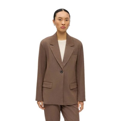сако,дамски,сака,object,lisa,loose,fit,blazer,brown,(carafe,melange)