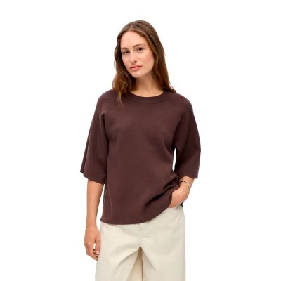 блуза,мъжки,пуловери,дамски,пуловери,object,reynard,2,4,short,sleeve,sweater,brown,(seal,brown)