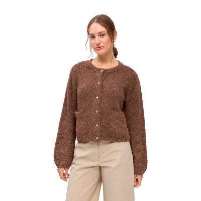 жилетка,мъжки,пуловери,дамски,пуловери,object,saggia,re,cardigan,brown,(carafe,melange)