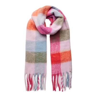 шал,ръкавици,шапки,и,шалове,pieces,bea,long,scarf,multicolor,(beetroot,purple,check)