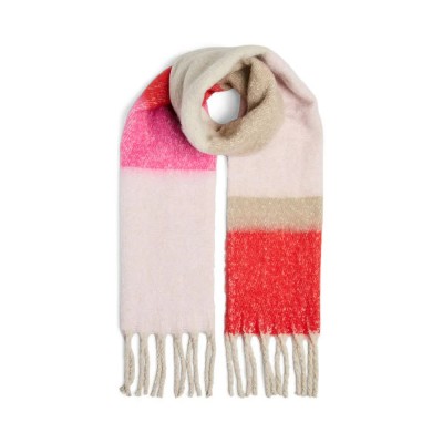 шал,ръкавици,шапки,и,шалове,pieces,bea,long,scarf,pink,(goji,berry,colour,blocking)