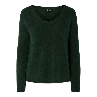 блуза,дамски,пуловери,дамски,плетени,дрехи,pieces,ellen,v,neck,sweater,green,(darkest,spruce)