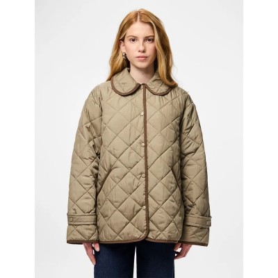 яке,мъжки,якета,дамски,якета,и,палта,pieces,emily,padded,jacket,beige,(greige,carafe,bindings)