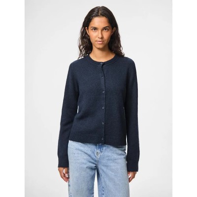 жилетка,дамски,пуловери,дамски,плетени,дрехи,pieces,malou,cardigan,blue,(sky,captain,melange)