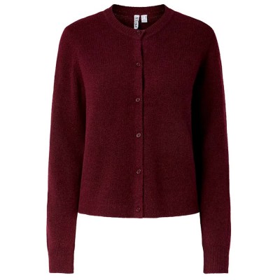 жилетка,мъжки,пуловери,дамски,пуловери,pieces,malou,cardigan,red,(winetasting,melange)