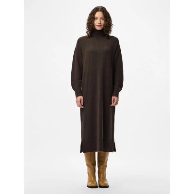 рокля,дамски,поли,и,рокли,pieces,malou,long,sleeve,long,dress,brown,(hot,fudge,melange)