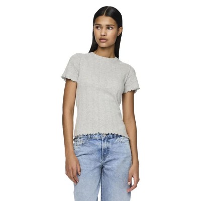 тениска,мъжки,тениски,дамски,тениски,pieces,marie,short,sleeve,t,shirt,grey,(light,grey,melange)