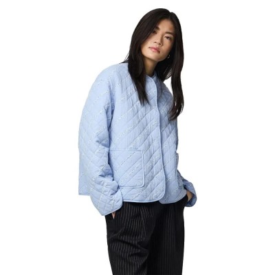 яке,мъжки,якета,дамски,якета,и,палта,pieces,rikke,jacket,blue,(cashmere,blue,cloud,dancer,&,black,flower)