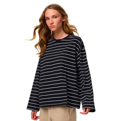 тениска,мъжки,тениски,дамски,тениски,pieces,sadie,long,sleeve,t,shirt,black,(black,new,cloud,dancer)