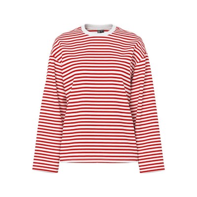 тениска,мъжки,тениски,дамски,тениски,pieces,sadie,long,sleeve,t,shirt,red,white,(cloud,dancer,adrenaline,rush)