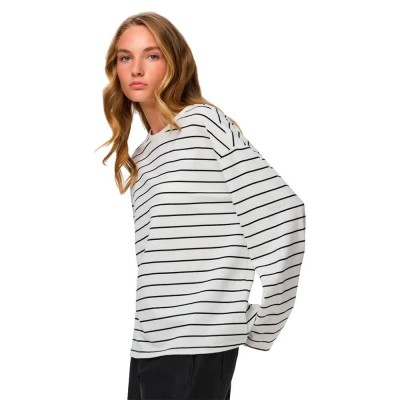 тениска,мъжки,тениски,дамски,тениски,pieces,sadie,long,sleeve,t,shirt,white,(cloud,dancer,new,black)