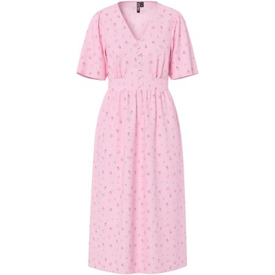 рокля,дамски,поли,и,рокли,pieces,tala,midi,short,sleeve,dress,pink,(roseate,spoonbill,flower)