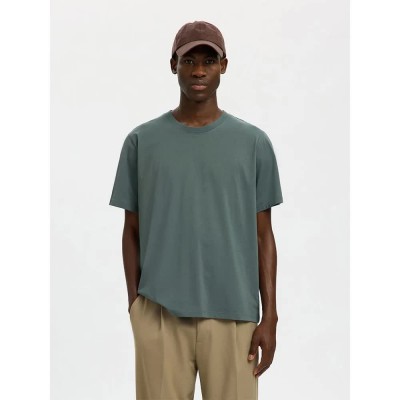 тениска,мъжки,тениски,дамски,тениски,selected,aspen,short,sleeve,t,shirt,grey,(balsam,green)