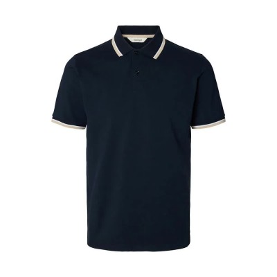 шапка,мъжки,блузи,с,яка,selected,atlas,sport,slim,fit,short,sleeve,polo,blue,(sky,captain)